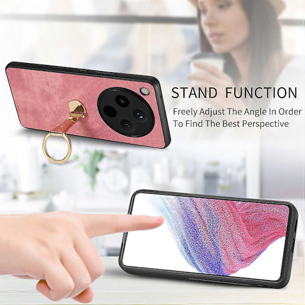 CASENEO D22 Oppo Find X8 5G -kotelolle, taitettava jalusta, retro nahkainen takakansi Multicolor Style F