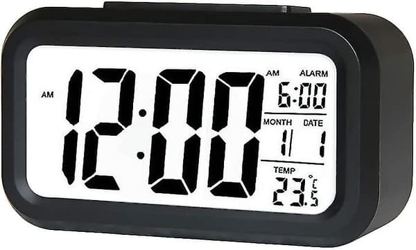 LED Digitalt Stort Display Snooze Nattlys