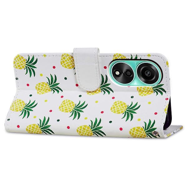 Fodral för Oppo A38 4G Mönstertryckt PU Läder Ställ Plånbok Telefonskydd Multicolor Style A