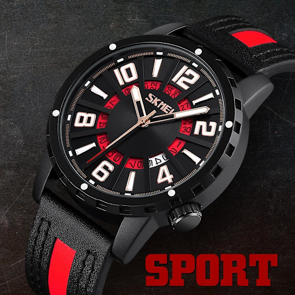 Skmei 9202 Business Casual Watch Red