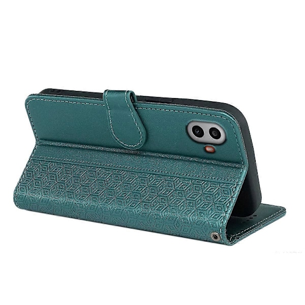 För Nothing CMF Phone 1 Plånboksfodral Mönsterpräglat Läder Flipfodral- Multicolor Green