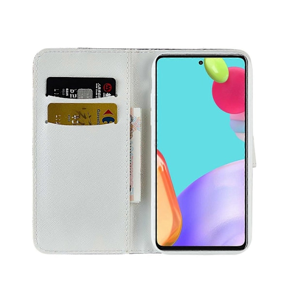Glittrigt Pulver Skarvning Plånboksställ Läder Telefonskal Fodral för Samsung Galaxy A52 4G/5G/A52s 5G