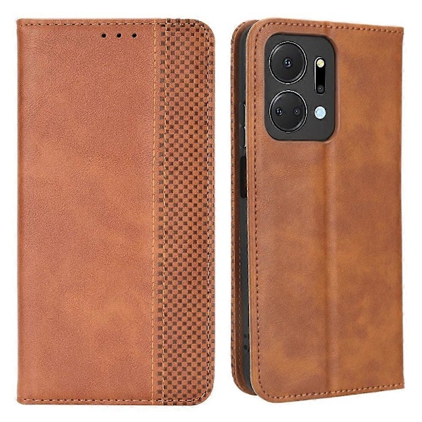 For Honor X7a 5G/Play7T 5G Vintage PU Læder Telefon Etui Wallet Stand Magnetisk Lukning Cover Multicolor Style A