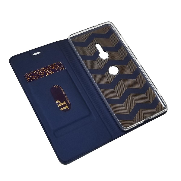 Autoabsorberat case med kortplats för Sony Xperia Xz3 Blue