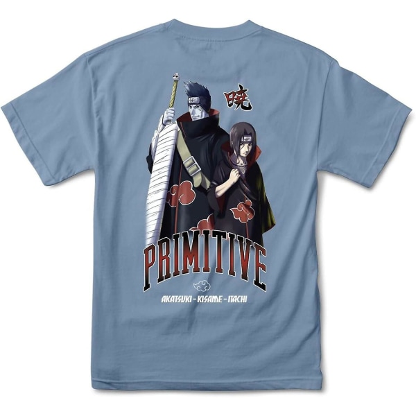 Primitive Akatsuki Naruto Shippuden kortärmad t-shirt för män - vuxen, 3xl Slate Blue 3XL