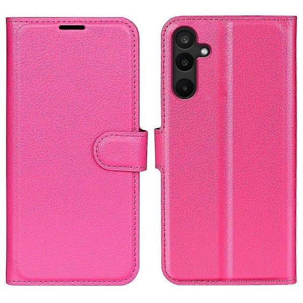 För Samsung Galaxy M16 5G Skal Litchi Textur Stötsäkert Läder Plånboksfodral Multicolor Rose
