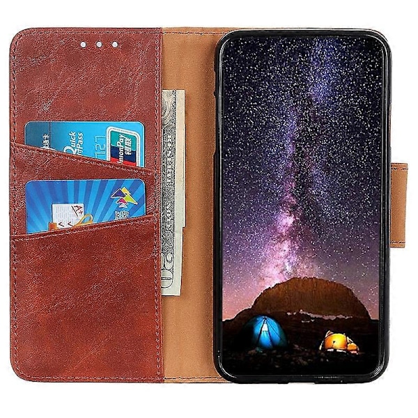 Til Samsung Galaxy A05 4G Etui Split Læder Crazy Horse Tekstur Wallet Telefon Cover Multicolor Style C