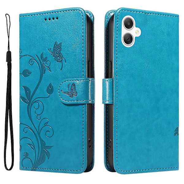 Fodral för Samsung Galaxy A06, blommönstrat PU-läder plånboksfodral Multicolor Style E