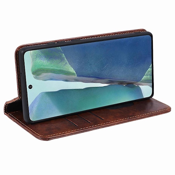 SUTENI Fodral för Samsung Galaxy Note20/Note20 5G PU Läder Skydd Ställ Plånbok Mobilskal Multicolor Style C