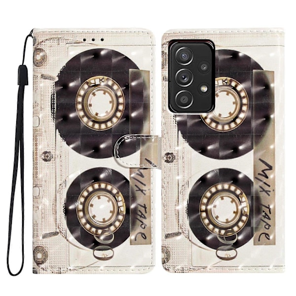 För Samsung Galaxy A53 5G Fodral Ställfunktion PU Läder 3D Mönstertryck Telefonskal Multicolor Style G