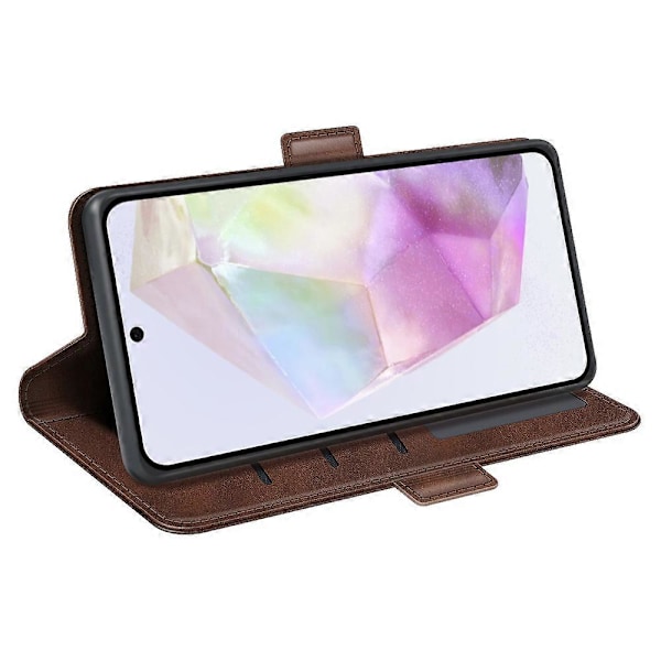 Stativfodral i kalvtexturläder för Samsung Galaxy A36 5G Multicolor Style E