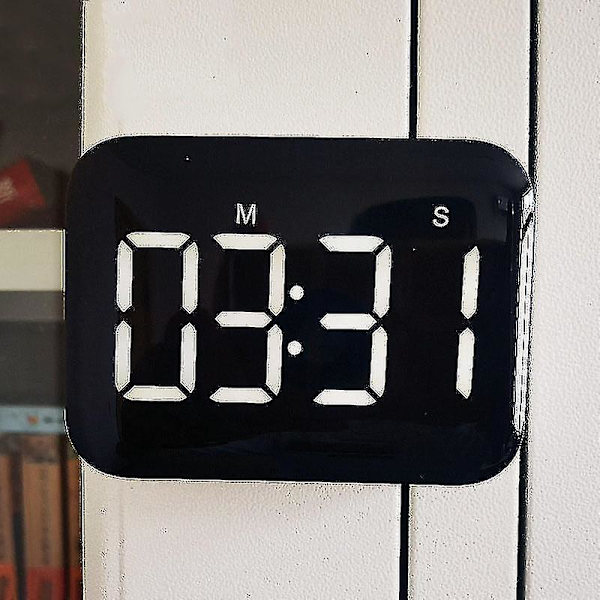 Genopladelig Stor Skærm LED LCD Elektronisk Timer Påmindelse Vækkeur Køkken Bage Nedtællingstimer pink