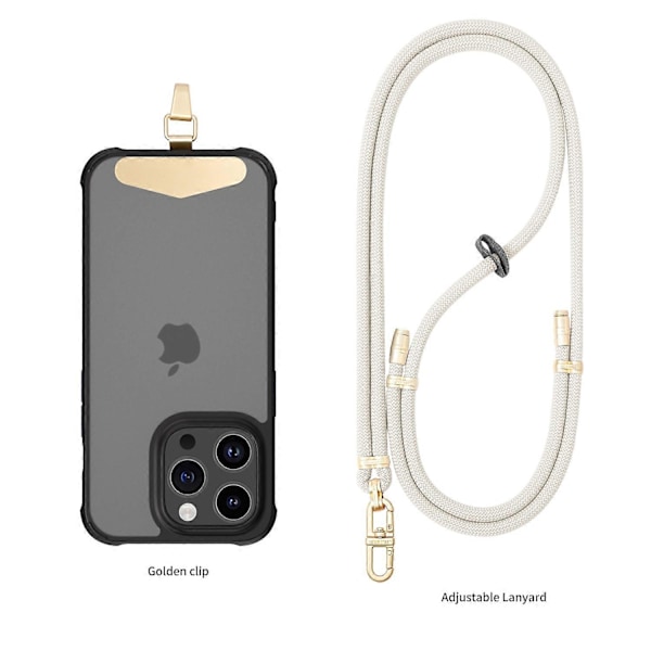 LEEU DESIGN 120cm Smartphone Skulderstropp med Metallfeste, Justerbar Mobiltelefon Lanyard Multicolor Style H