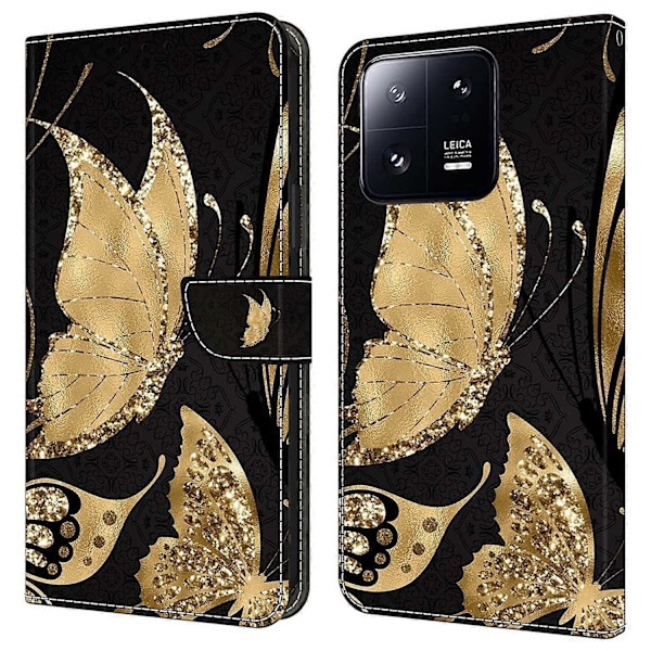 Wallet Case til Xiaomi 13 Pro 5G Etui Mønsterprint Læder Flip Telefon Cover Multicolor Style B