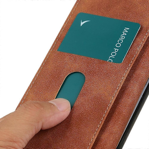 KHAZNEH PU Læder Stand Case Wallet Telefon Cover Retro Tekstur Shell til Oppo A58 5G/A78 5G Multicolor Style D