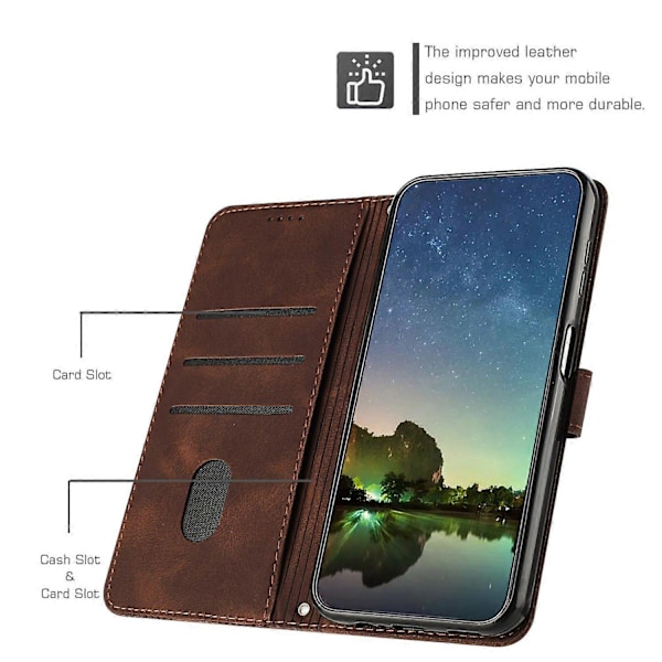 Triangelmönstrat Plånboksfodral för OnePlus 11 5G, Ställ PU Läder Anti-droppskydd Multicolor Style F