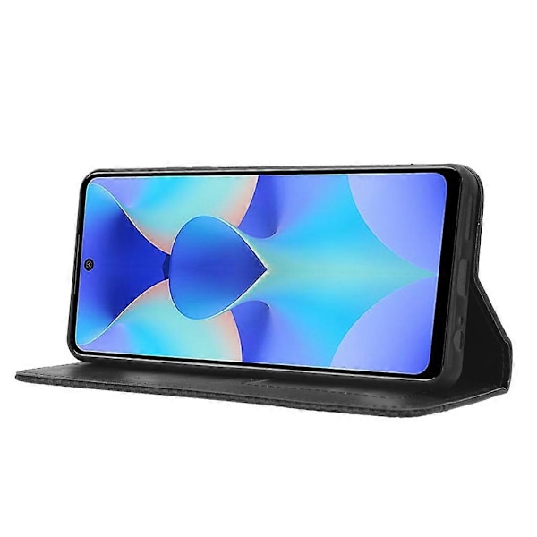 For TECNO Spark 10 Pro K17 Retro PU Lærdeksel Stativ Lommebok Flip Folio Telefonveske Multicolor Style A