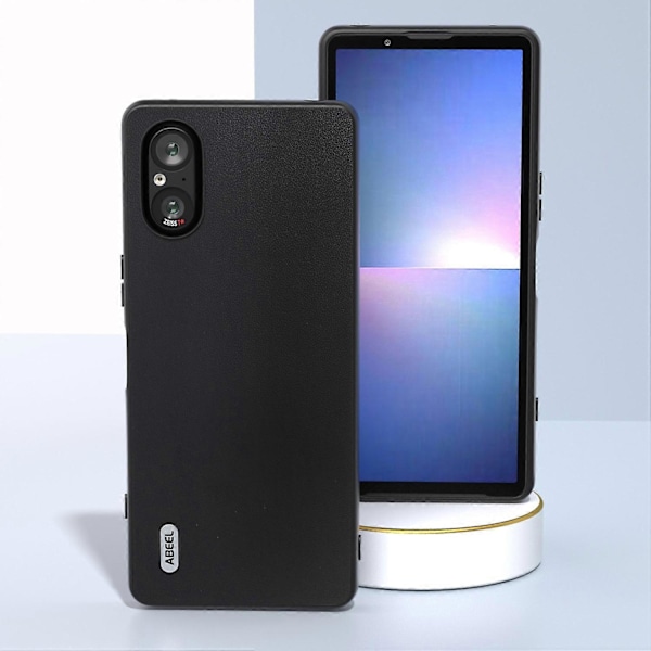 Skal för Sony Xperia 5 V PU Läder+Hård PC Slätt Skyddande Fodral Multicolor Style A