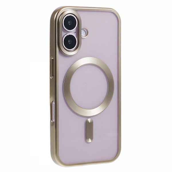 iPhone 16 Kuori Mattapintainen Galvanointi Puhelinkuori Yhteensopiva MagSafe-ominaisuuden Kanssa - Tumman Violetti Multicolor Yellow