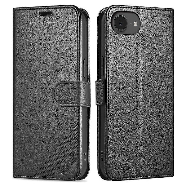 AZNS iPhone 16e Kotelo Naarmuuntumaton PU-nahkainen Jalustallinen Lompakkopuhelinkotelo Multicolor Black
