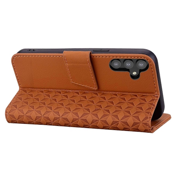 Til Samsung Galaxy A34 5G Etui Rombe Præget PU Læder Telefon Wallet Cover Multicolor Style A