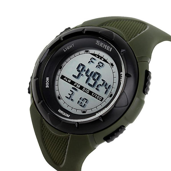 Skmei 1025 Outdoor Waterproof Large Dial Watch Army Green