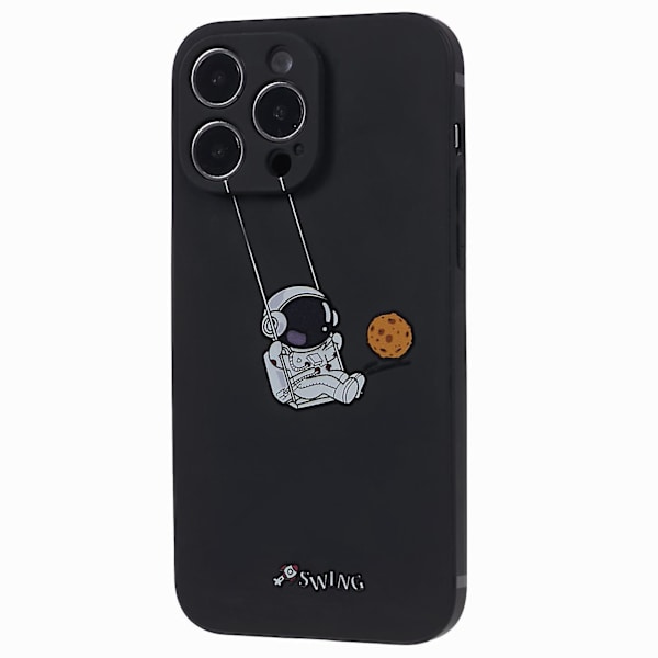 För Iphone 13 Pro Max Astronaut Design phone case Stötsäkert skyddande mjukt Tpu- cover Swing Astronaut Black
