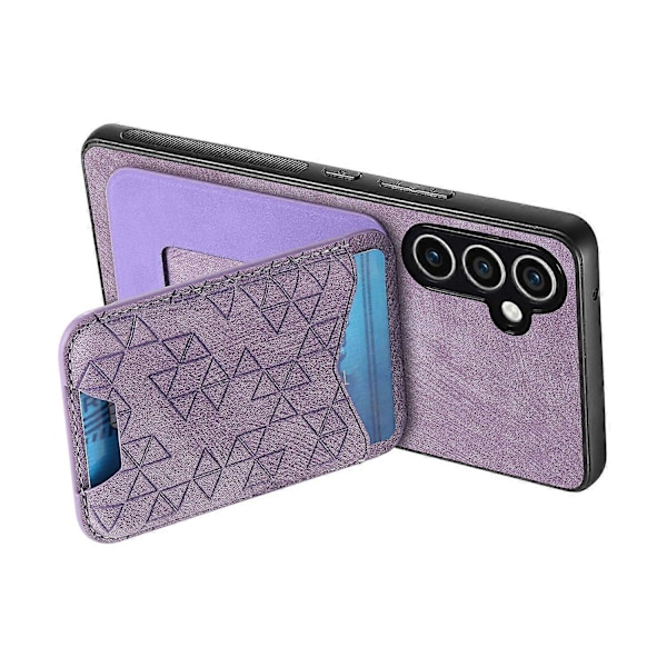 Til Samsung Galaxy S23 FE Etui med Præget Mønster Kortholder Støtteben Læder Bagcover Multicolor Style B