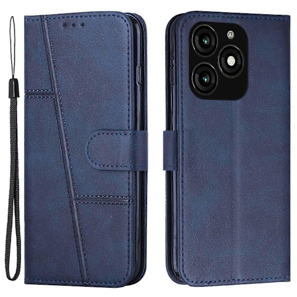 PU-læder telefoncover med stativ til TECNO Spark 20 Flip Multicolor Sapphire