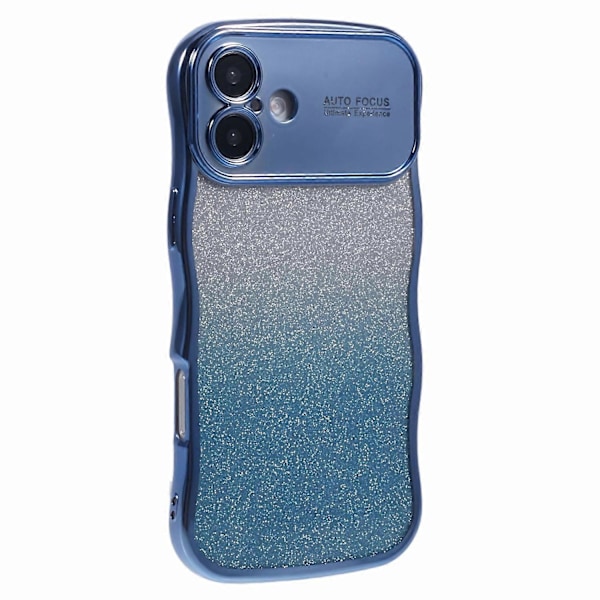 iPhone 16 -kotelo Gradient Glitter TPU -puhelinkuori sähköpinnoitetulla kiharakehyksellä Multicolor Style E