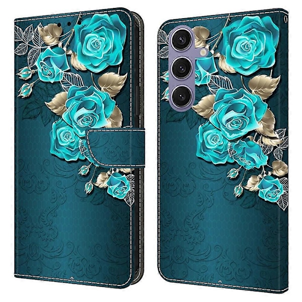 Til Samsung Galaxy S25 Etui Magnetisk Lås 3D Mønster Læder Wallet Telefon Cover Multicolor Style I