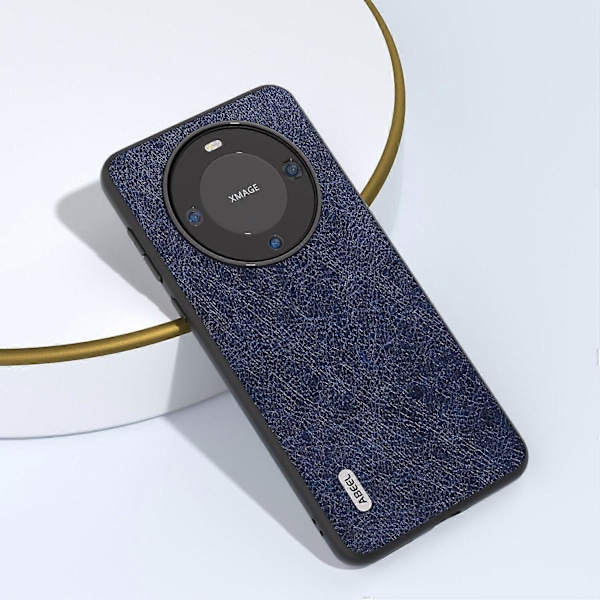För Huawei Mate 60 Pro Mobilskal Retro Litchi Textur Läderbelagd TPU+PC Fodral Multicolor Style A