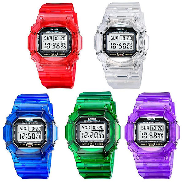 Skmei 1999 Outdoor Sports Transparent Shell Watch 1999 Vit White