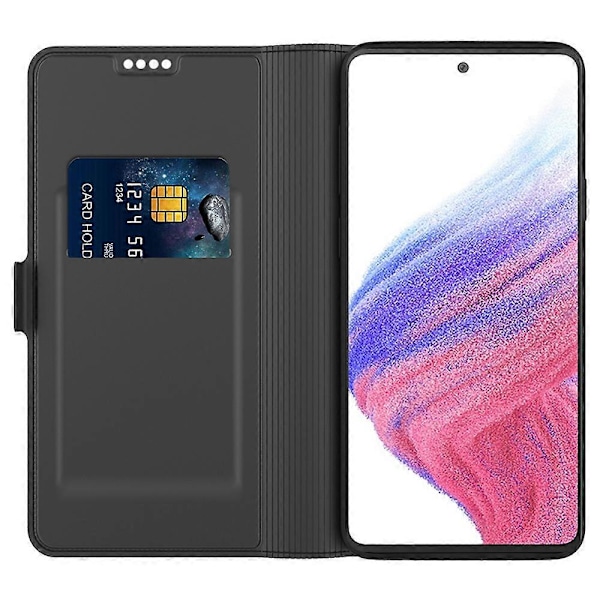 Stötsäkert läderfodral med TPU-innerskal för Samsung Galaxy A06 Multicolor Style A