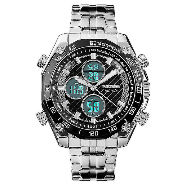 Skmei 1302 Mode Män Fritid Watch Silver