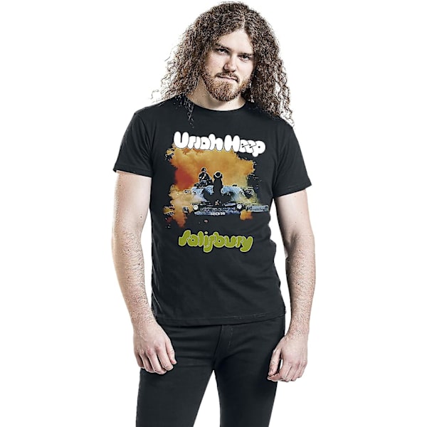 Uriah Heep T-shirt Salisbury Album Cover Band Logo Official Mens Black Black M