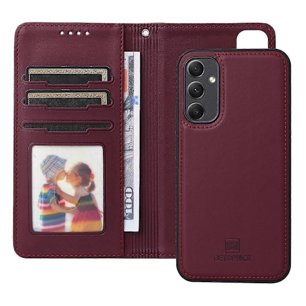 BETOPNICE 005 Samsung Galaxy A34 5G -kotelo, jalustallinen lompakkokotelo, irrotettava puhelimen nahkakansi Multicolor Style C