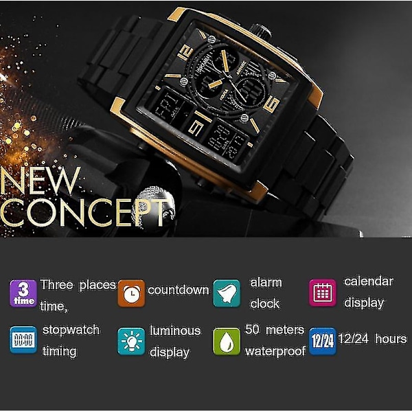 Skmei 1274 Electronic Multifunctional Outdoor Sports Watch Röd
