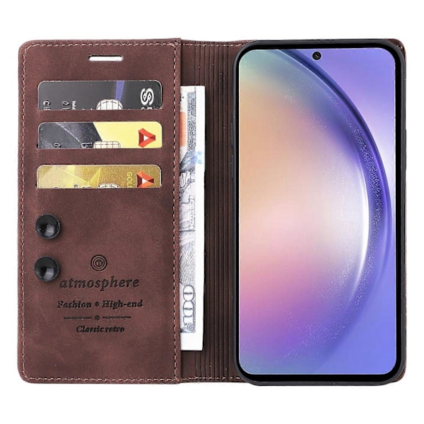 006-serien for Samsung Galaxy A54 5G Deksel Lær Lommebok Telefondeksel med Sugekopplukking Multicolor Style D