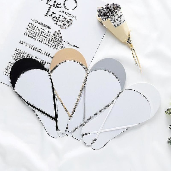 4 paria naisten slingback-vuorisukkia, pehmustettu päkiä, varpaat peittävä, matala malli, piilosukka Black