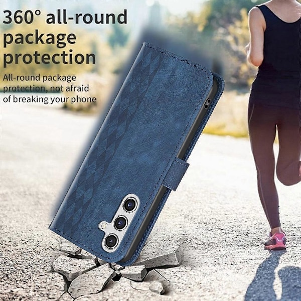 Til Samsung Galaxy A15 4G Etui Præget PU Læder Telefon Standpung Cover Multicolor Style D