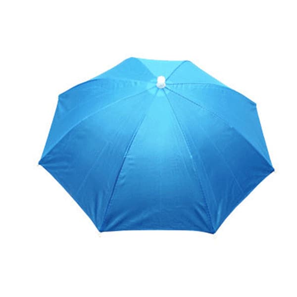Hopfällbart paraply/paraplyhatt UV-skydd Campingkep sky blue