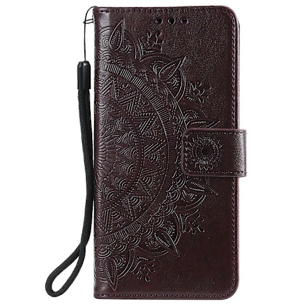 Preget Mandala Blomst Lommebok Lærveske med Stropp for Samsung Galaxy A52 4G/5G/A52s 5G Multicolor Style H
