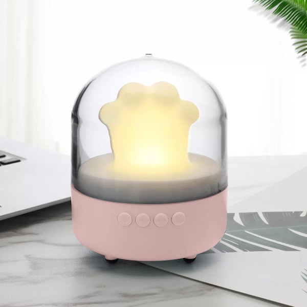 Kattepote Lampe, Bluetooth Audio Højttaler Natlampe, Smart Vækkeur Bærbar Trådløs Soveværelse Sengelampe Læselampe, Musik Sovelampe Support Sp