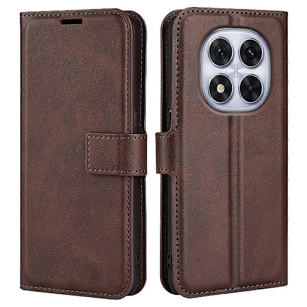 Til Xiaomi Redmi Note 14 Pro 5G Stand Case Anti-Scratch Kalvetekstur Læder Telefon Cover Multicolor Style G