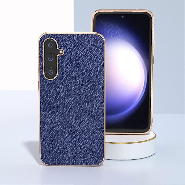 Samsung Galaxy S23 FE puhelinkuori Nano-galvanoidulla lehmännahalla päällystetty TPU+PC-suojus Multicolor Style C