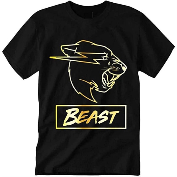 Mr. Beast Logotyp T-shirt Herr &, American Youtuber T-shirt Regula -vuxen, 3xl XXL