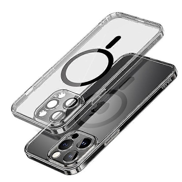SULADA Skal för iPhone 15 Pro Max TPU+PC Kompatibelt med MagSafe Telefonskal med Linsskydd Multicolor Style A