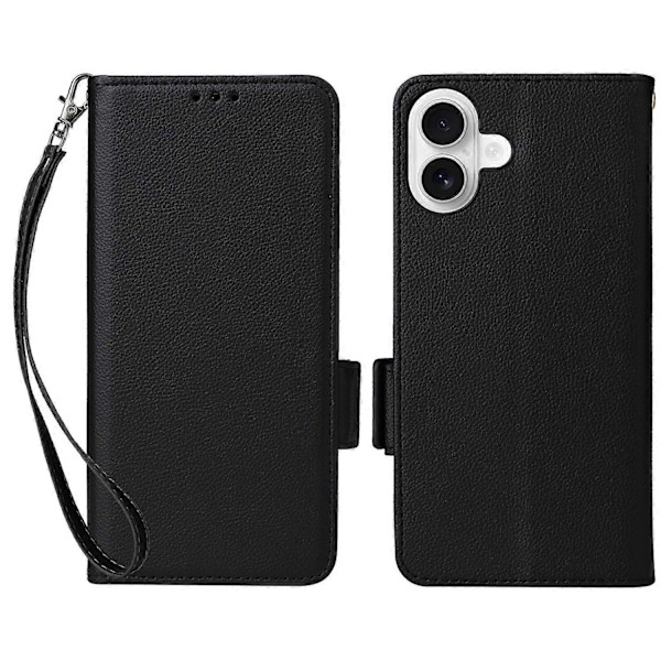 iPhone 16 Plus -kotelo litsirakenteella PU-nahkainen lompakkokansi Multicolor Style G