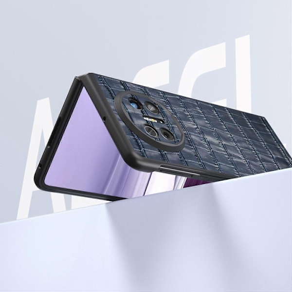 Skyddsfodral för Huawei Mate X5 Äkta Läder+PC Krokodiltextur Multicolor Style C